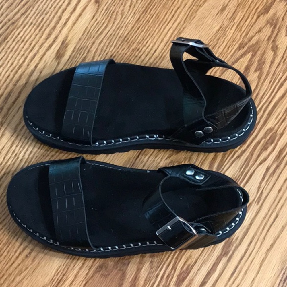 Forever 21 Black Strappy Sandals - Brand New!